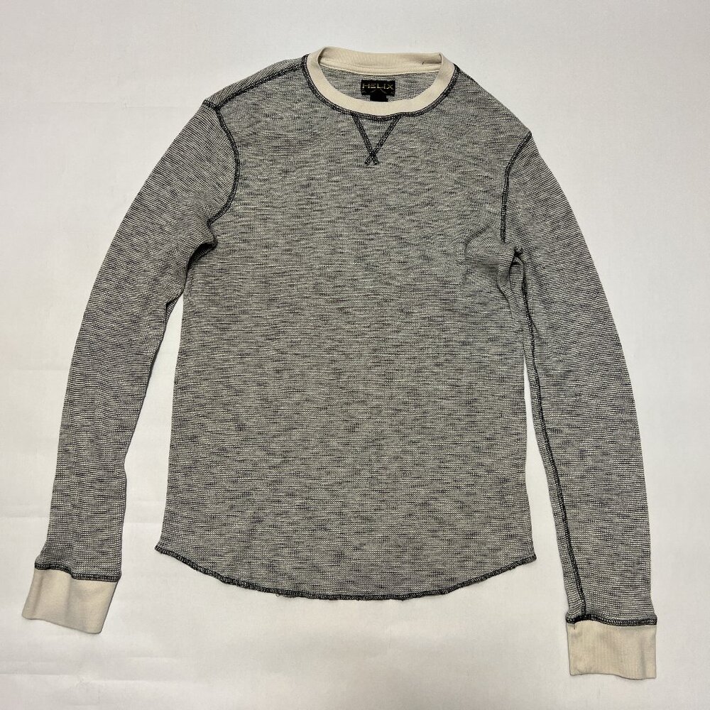 Helix Thermal Long Sleeve White Black Large